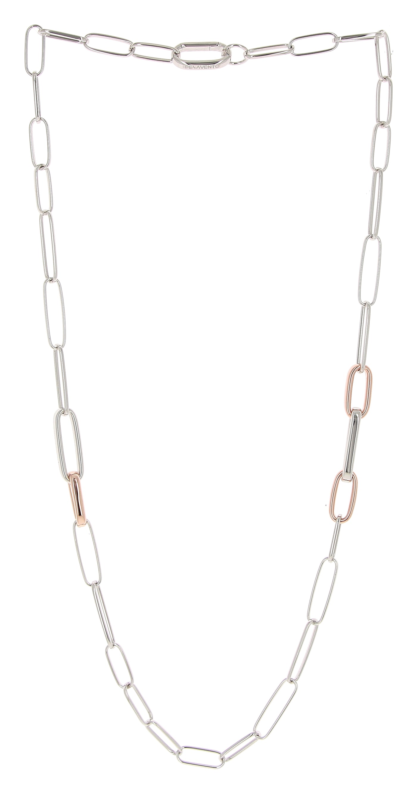 Sterling Forever Box Chain & Long Link Layered Necklace